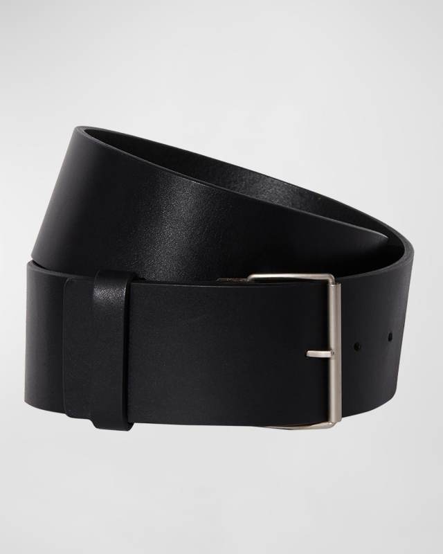 Roller Buckle Leather Belt